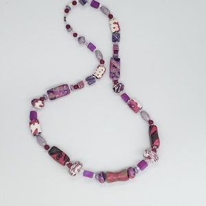 Purple handmade beaded Necklace